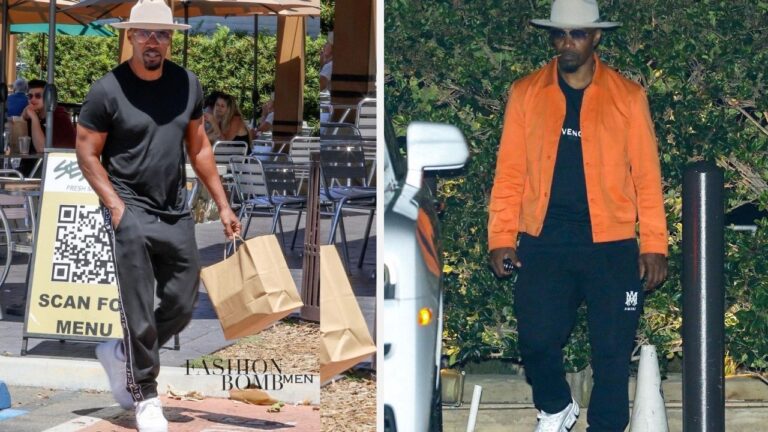 Fashion Bomb Men: Jamie Foxx Appears in Good Health in Givenchy Pants + Cop a Similar Hat at Fashion Bomb Daily Shop