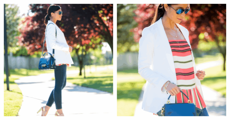 A Stylish White Blazer Outfit for Spring